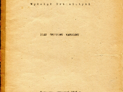 Plan Odbudowy Warszawy, wrzesień 1946 - okładka