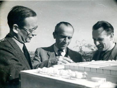 Od lewej: Kazimierz Marczewski i Zygmunt Skibniewski, 1949